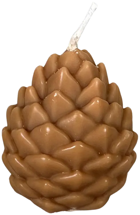 Candle Haven Pieni Käpykynttilä, Toffee – 6 x 7 cm. Tuoksuton pöytäkynttilä, paino 90 g. Suloinen toffeenvärinen käpykynttilä sopii osaksi syksyistä tai talvista somistusta.