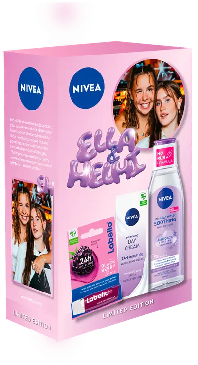 NIVEA Ella & Helmi lahjapakkaus 2025 sis. 3 tuotetta