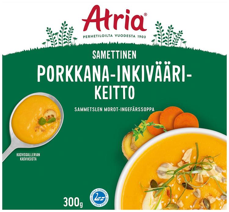 Atria Samettinen Porkkana-Inkiväärikeitto 300g