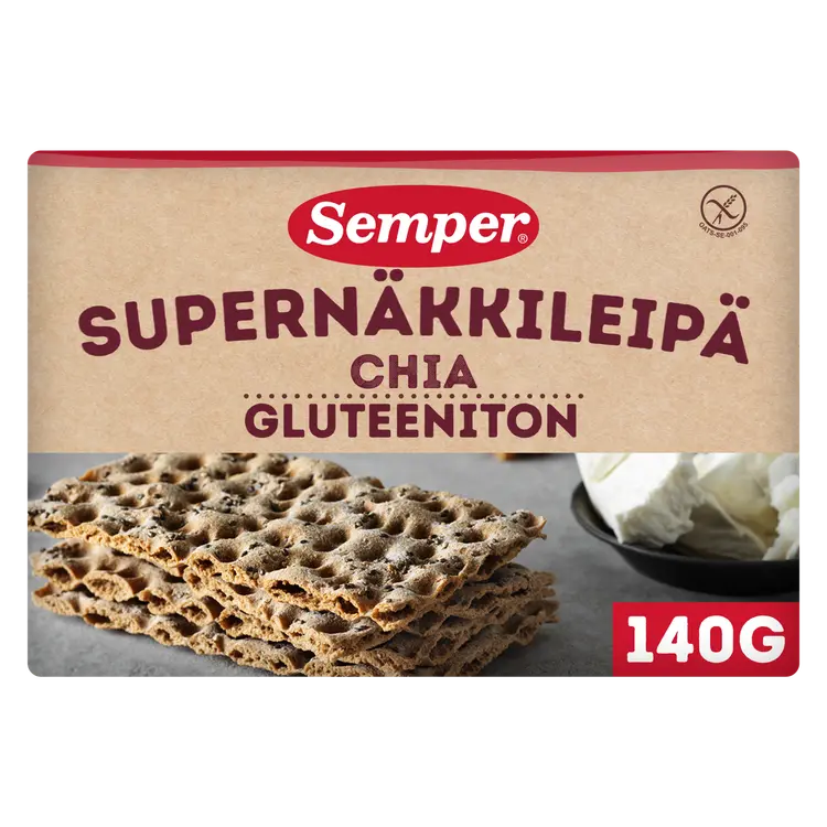 Semper Gluteeniton Supernäkkileipä Chia 140g