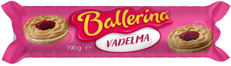 Kantolan Ballerina vadelma täytekeksi 190g