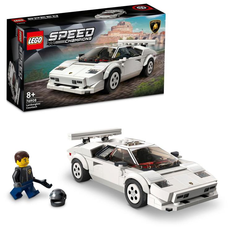 LEGO® Speed Champions Lamborghini Countach 76908 Rakennussarja; Superurheiluauton pienoismalli yli 8-vuotiaille lapsille (262 osaa)