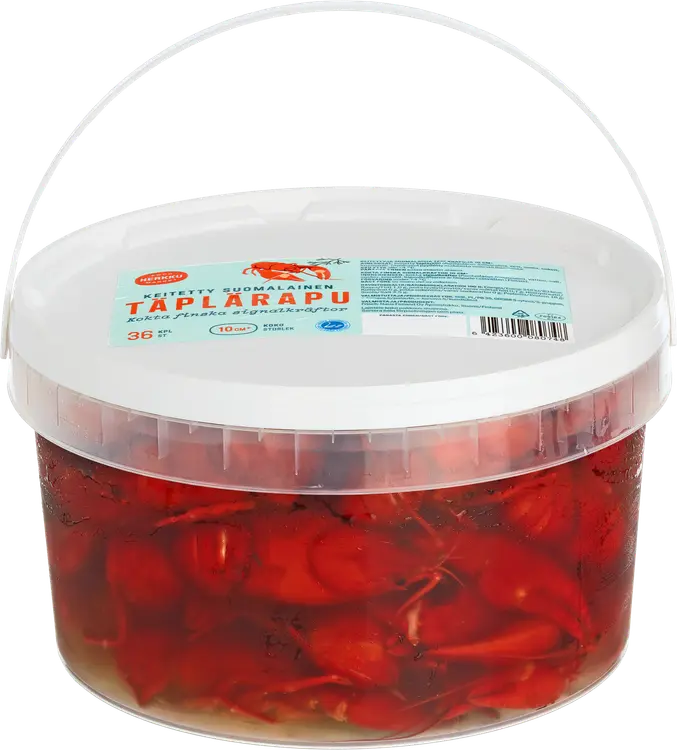 Herkku keitetyt suomalaiset täpläravut 10 cm 36 kpl