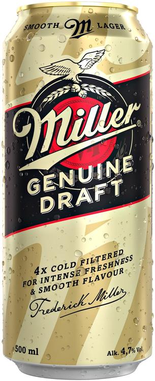 Miller Genuine Draft õlu 4,7%vol 500ml