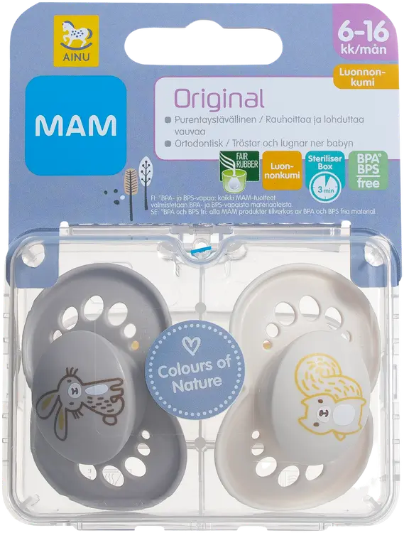 Ainu Mam Original 6-16kk luonnonkumi 2kpl tutti