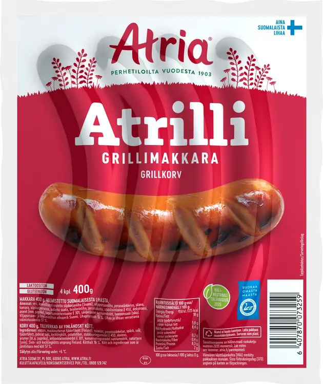 Atria Atrilli Grillimakkara 400g