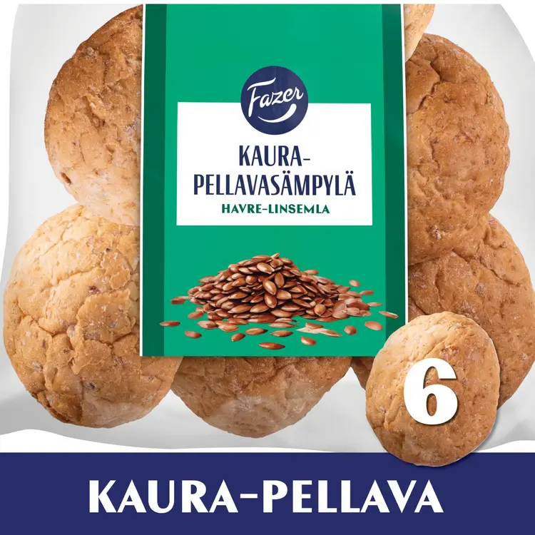 Fazer Kaurapellavasämpylä 6kpl 360g