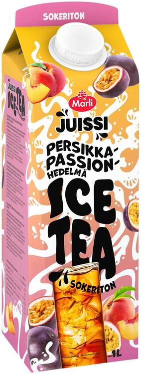 Marli Juissi Ice Tea Sokeriton Persikka-passionhedelmä jääteejuoma 1 L
