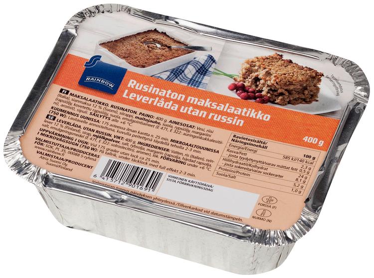 Rainbow 400g rusinaton maksalaatikko