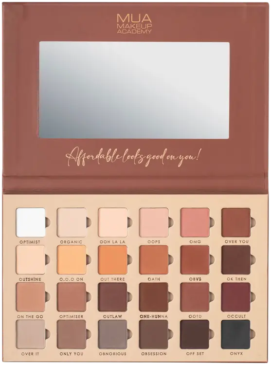 MUA Make Up Academy Ultimate Obsession 24 Shade Matte Nude Eyeshadow Palette 26,4 g luomiväripaletti