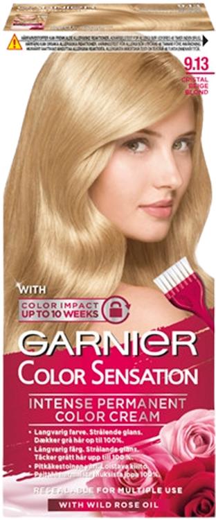 Garnier Color Sensation 9.13 Cristal Beige Blond Kirkas kristallinvaalea kestoväri 1 kpl