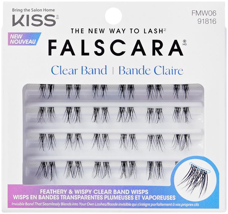 Kiss Falscara Eyelash - Wisp Clear band 24kpl