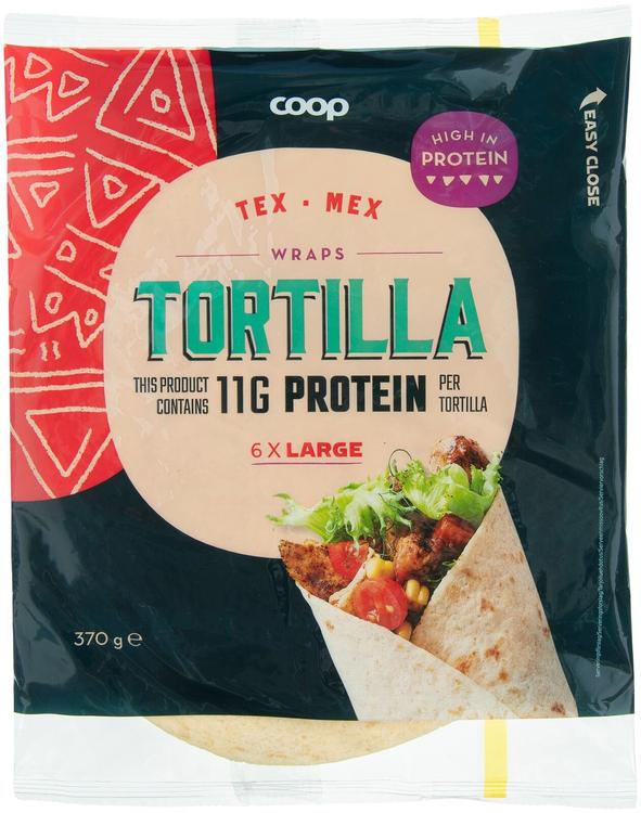 Coop proteiinitortilla 370 g 6 kpl