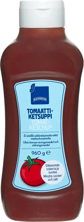 Rainbow 960g ketsuppi vähemmän suolaa ja sokeria