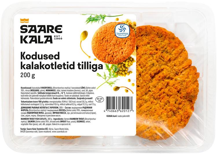 Kodused kalakotletid tilliga 200 g