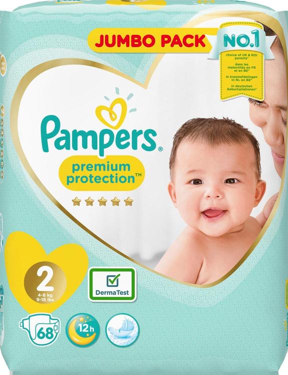 Pampers 68kpl Premium Protection New Baby S2 4-8kg vaippa
