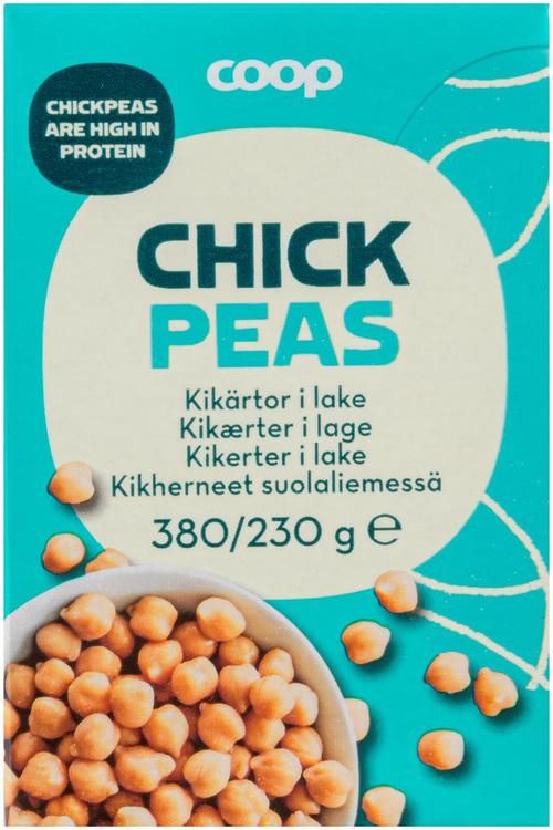 Coop kikherneet suolaliemessä 380/230 g