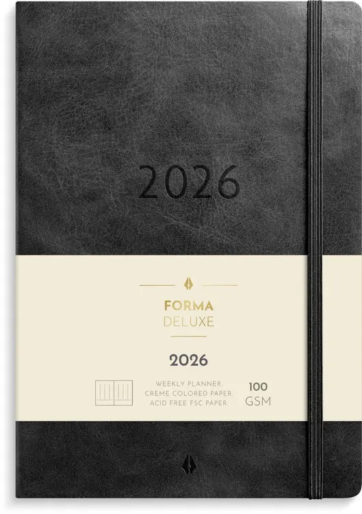 Burde Kalenteri 2026 Business Forma Deluxe musta