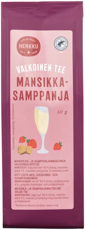 Herkku valkoinen tee mansikka-samppanja 50 g