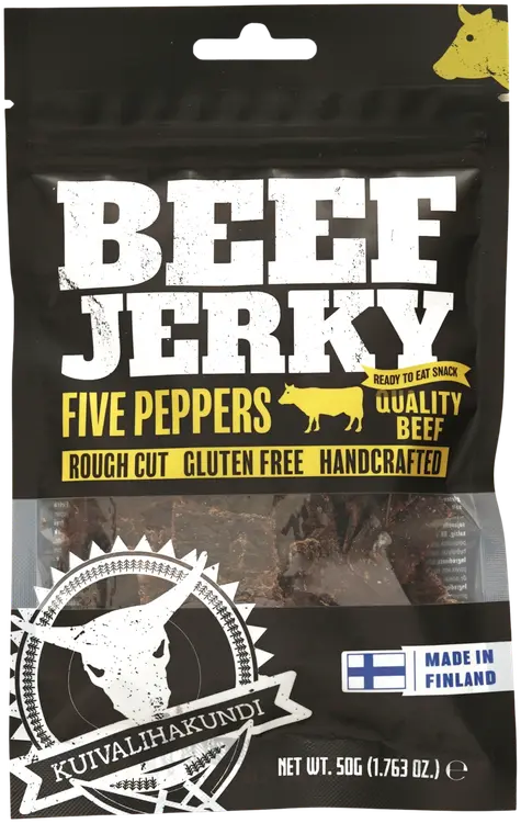 Kuivalihakundi Beef Jerky Five Peppers 50g