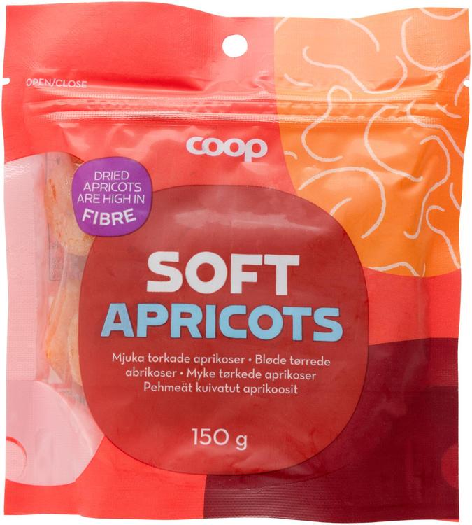 Coop pehmeät kuivatut aprikoosit 150 g