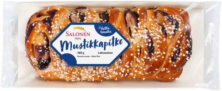 Leipomo Salonen Mustikkapitko 360 g täytepitko