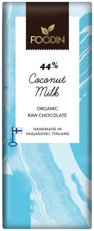 Foodin Kookosmaito-raakasuklaa 44% luomu 40g
