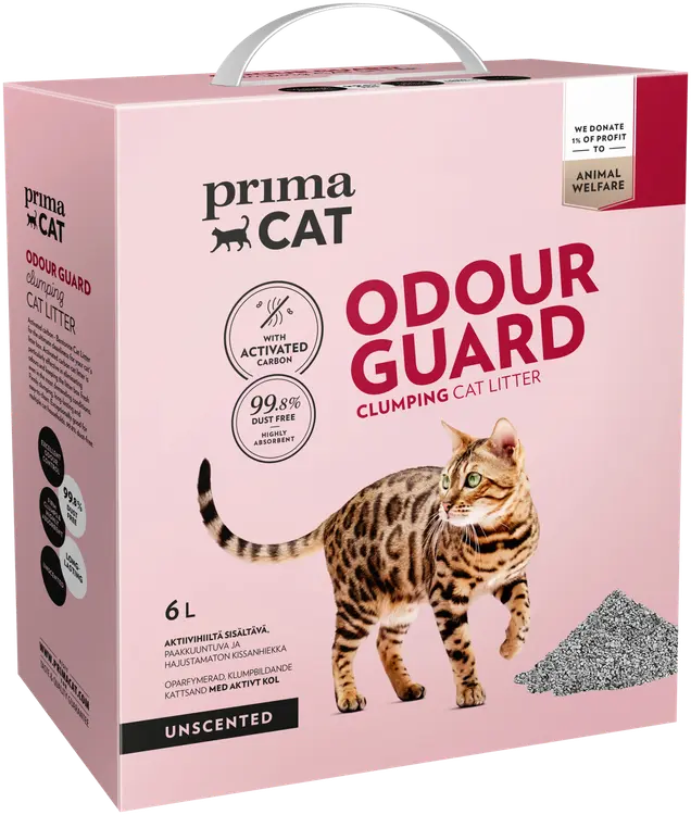 PrimaCat Odour Guard Unscented kissanhiekka 6 l