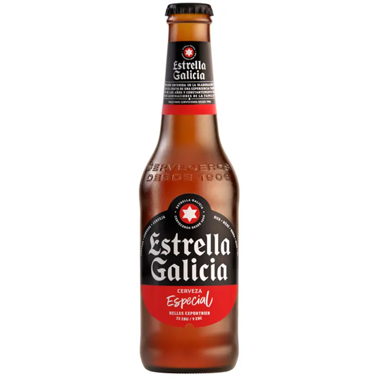 Estrella Galicia premium lager 5,5 % -til, 0,33 l plo
