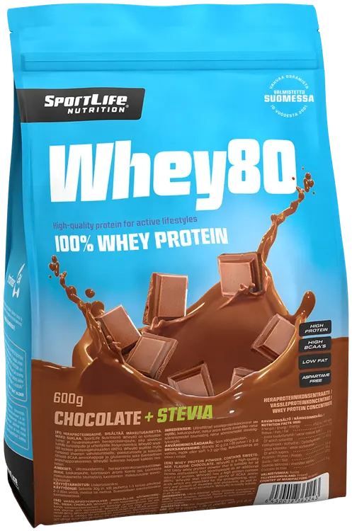 SportLife Nutrition Whey80 600g suklaa heraproteiinijauhe