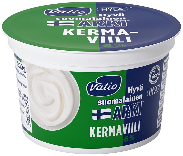 Valio Hyvä suomalainen Arki® kermaviili 6 % 200 g HYLA®
