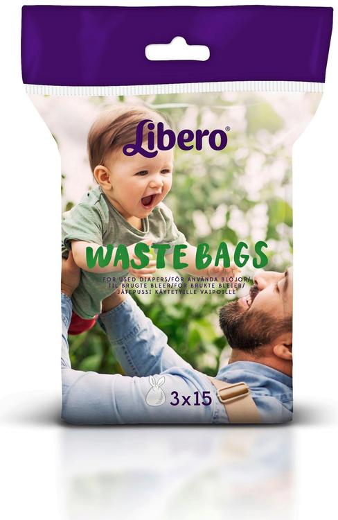LIBERO 45kpl jätepussi käytetyille vaipoille