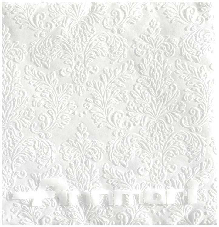 Finnmari salvrätik elegantne valge 25cm 15tk