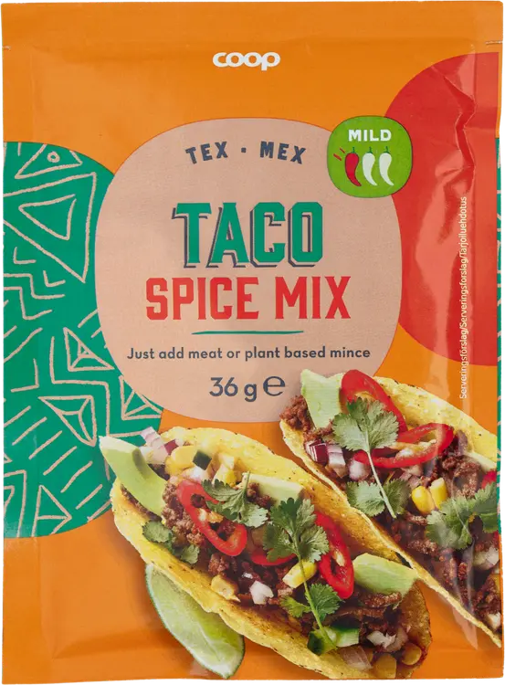 Coop tacomausteseos mild 36 g