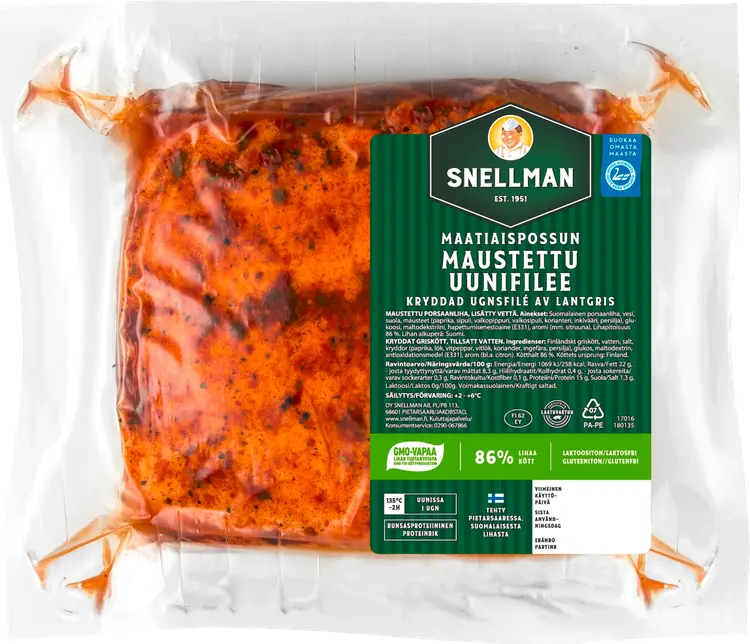 Snellman Maalaispossun maustettu uunifilee n1,4kg