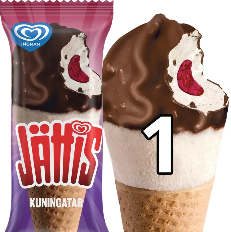 Jättis Kuningatar Jäätelötuutti 195ml/96g
