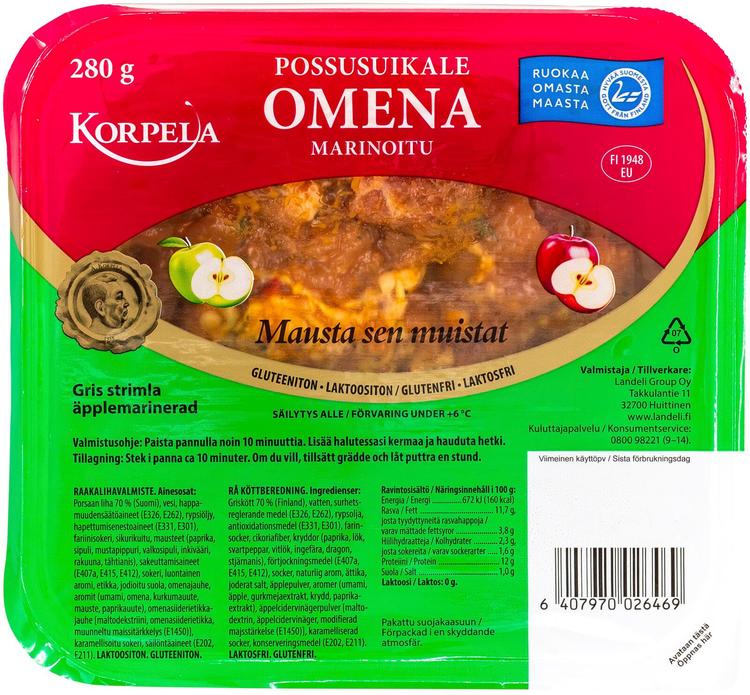 Korpela Possusuikale omenamarinoitu 280 g