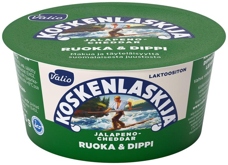 Valio Koskenlaskija® Ruoka & Dippi e125 g jalapeno-cheddar laktoositon