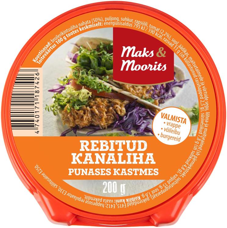 Rebitud kanaliha punases kastmes 200 g