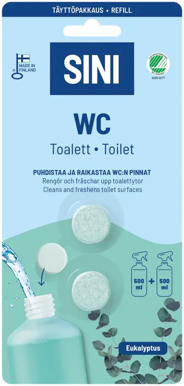 SINI Wc-puhdistusaine täyttöpakkaus – 2 tablettia