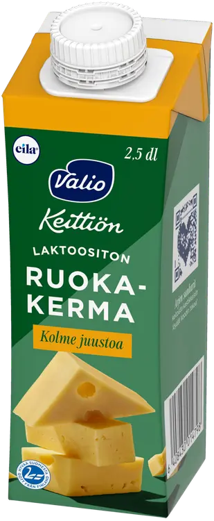 Valio Keittiön ruokakerma 2,5 dl kolme juustoa UHT laktoositon