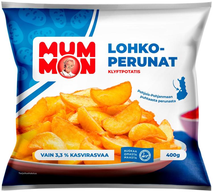 Mummon lohkoperunat 400 g, pakaste