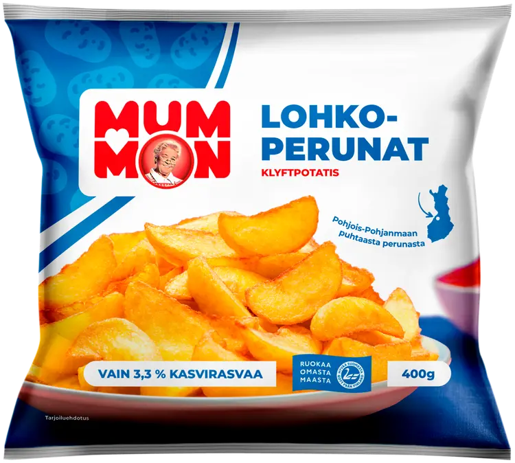 Mummon lohkoperunat 400 g, pakaste