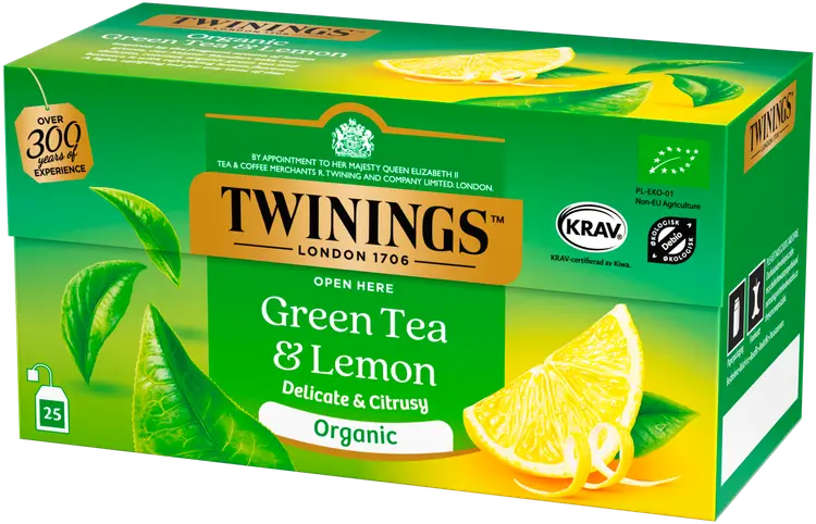Twinings 25x1,5g Green tea & Lemon Luomu