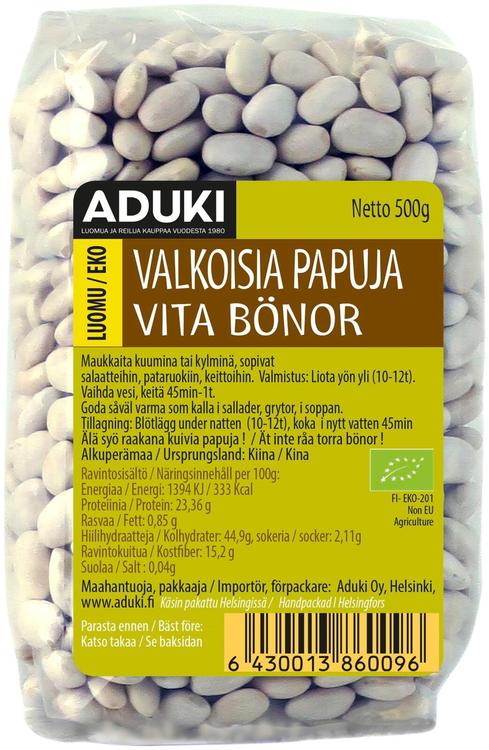 Aduki Luomu Valkoinen papu 500g