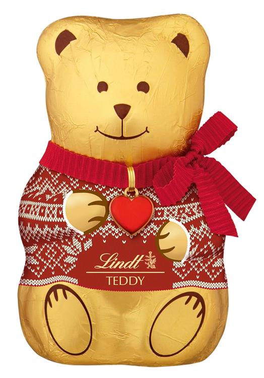 Lindt Kultanalle joulu punainen ja sininen maitosuklaakuvio 200g