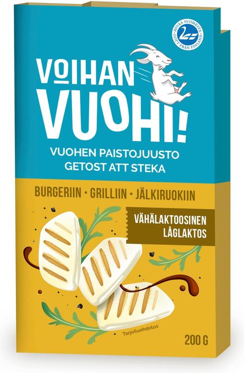 Voihan Vuohi! Vuohen paistojuusto 200 g, vähälaktoosinen, gluteeniton