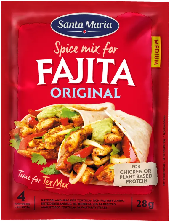 Santa Maria Fajita Spice Mix Original mausteseos kanalle 28 g