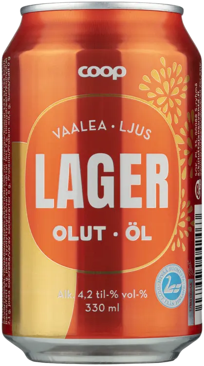 Coop Lager olut 4,2 til-% tölkki 0,33 L