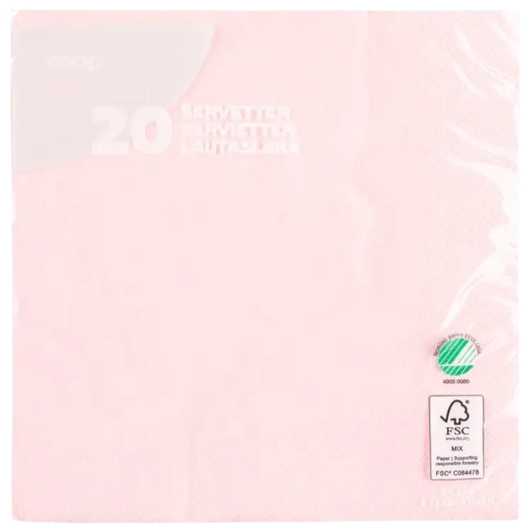 Coop lautasliina pinkki 33x33cm 20kpl